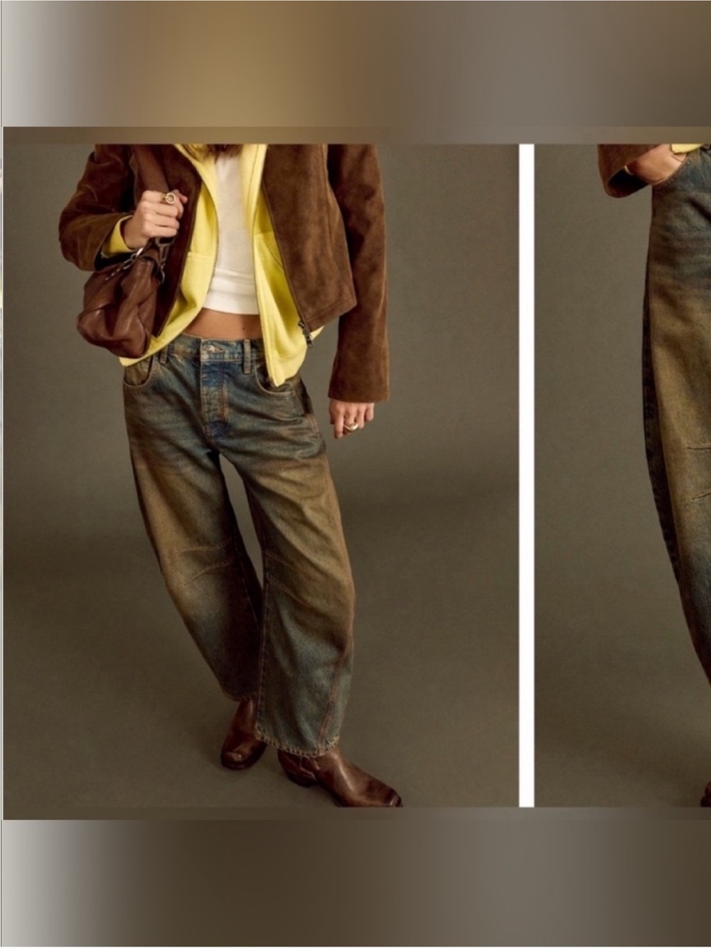 NWOT Free People We The Free Good Luck Mid-Rise Barrel Jeans - Lost Desert - 28 - Picture 3 of 13